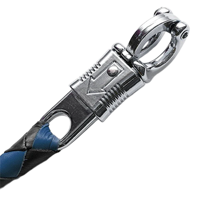 Motorcycle Get Back Whip – Silver Quick Release Clip