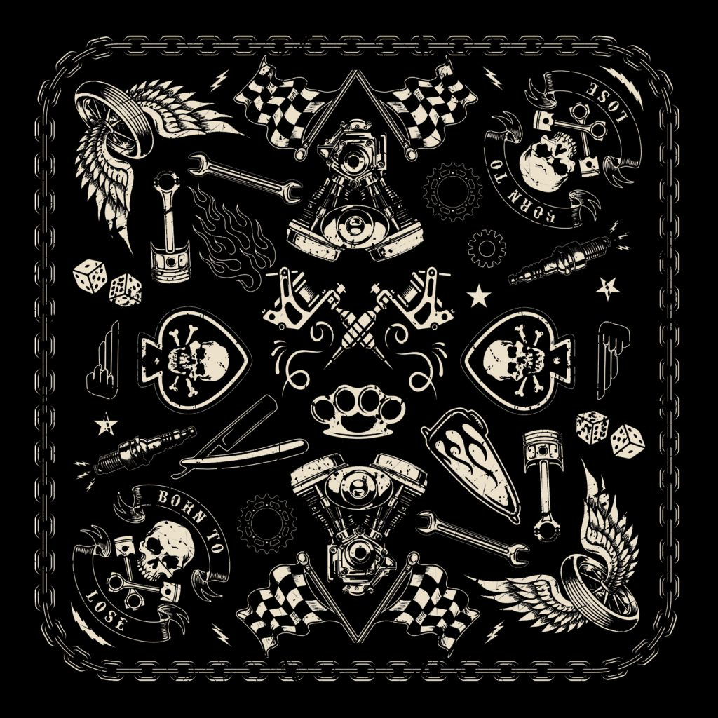 Born To Lose Bandana 22x22 Inches