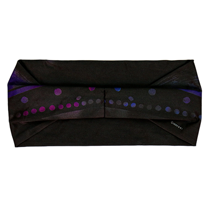 Womens Biker Headband With Rhinestone Butterfly Design Back View