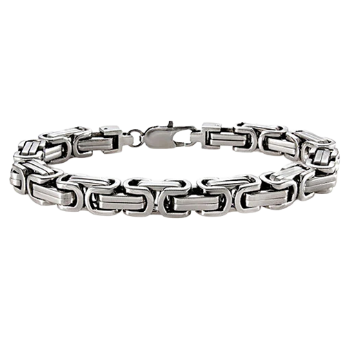 Rugged Stainless Steel Byzantine Bracelet – 6mm Width
