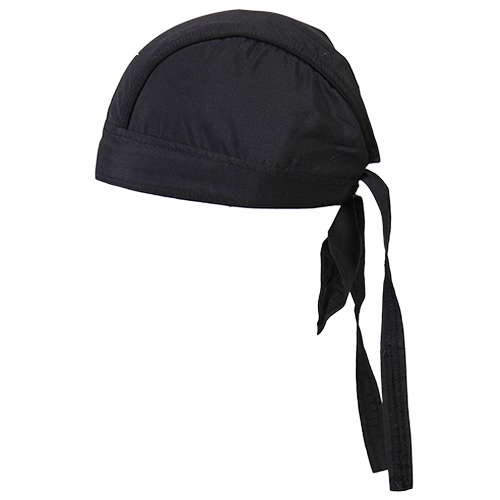 Side view of the classic black lightweight head wrap.