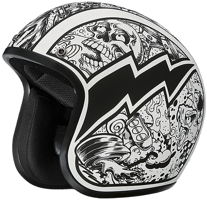 Daytona Cruiser Graffiti Edition helmet featuring matte finish and low-profile shell.
