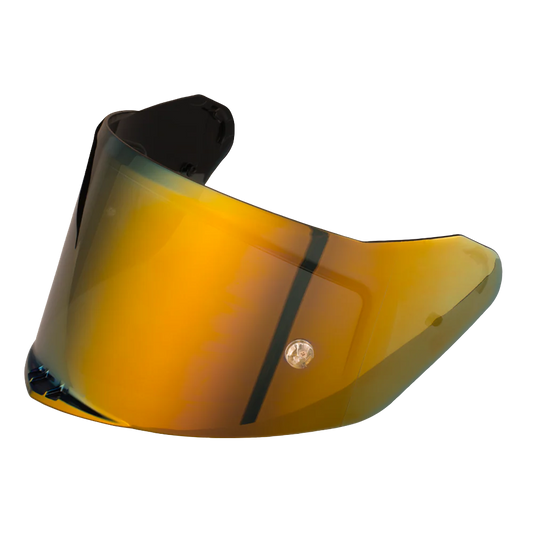 A gold mirror-finish outer shield for Daytona Detour and Glide helmets, built to reduce glare and enhance visibility.