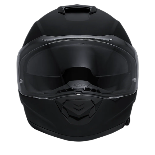 Daytona Detour Dull Black helmet featuring retractable smoke visor and Pinlock-ready clear shield.