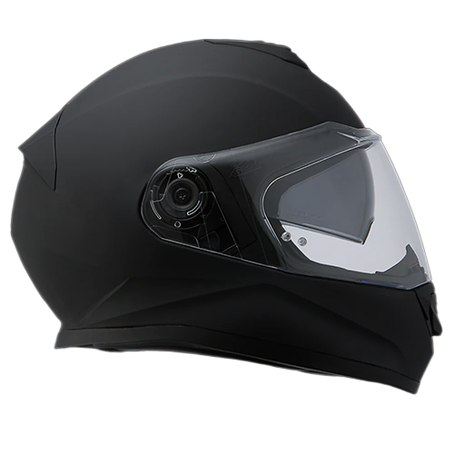 Matte black Daytona Detour helmet with adjustable vents and moisture-wicking liner.