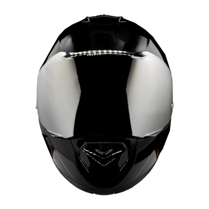 Daytona Glide Modular Helmet – High Gloss Black with Mirror Shield *Sold Separately