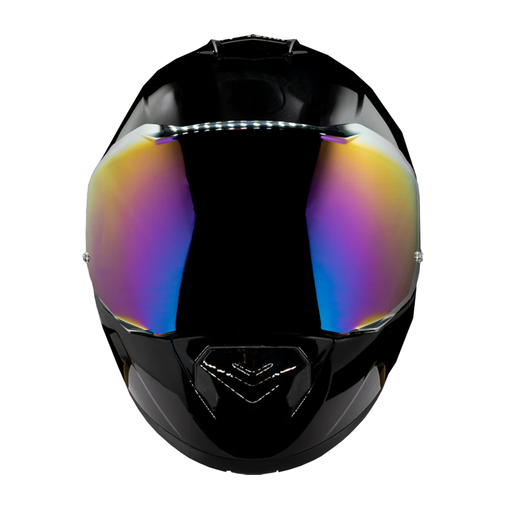 Daytona Glide Modular Helmet – High Gloss Black with Rainbow Shield *Sold Separately