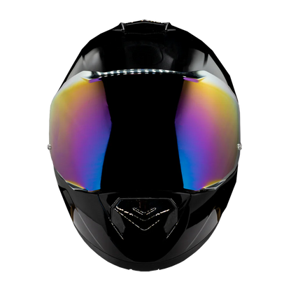 Daytona Glide Modular Helmet – High Gloss Black with Rainbow Shield *Sold Separately