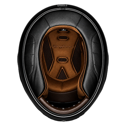 Interior of Daytona Retro Full Face Helmet showing premium comfort liner.