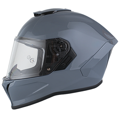 Daytona Viper Arctic Grey helmet featuring retractable smoke visor and Pinlock-ready clear shield.
