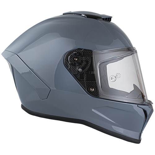 Arctic Grey Daytona full-face helmet with Bluetooth compatibility and moisture-wicking liner.