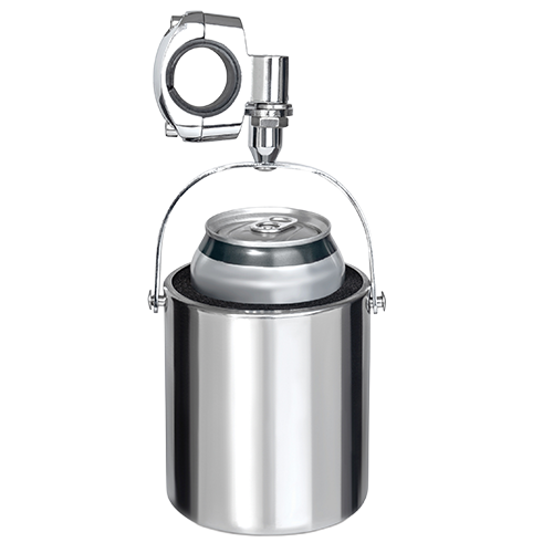 Stainless Steel Handlebar Drink Holder With Foam Insert