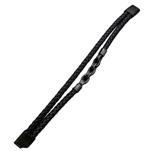 Double-Layer Leather Chain Bracelet 🖤⛓️