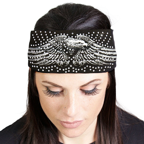 Downwing Eagle Rhinestone Crystal Headband Wrap 🦅✨