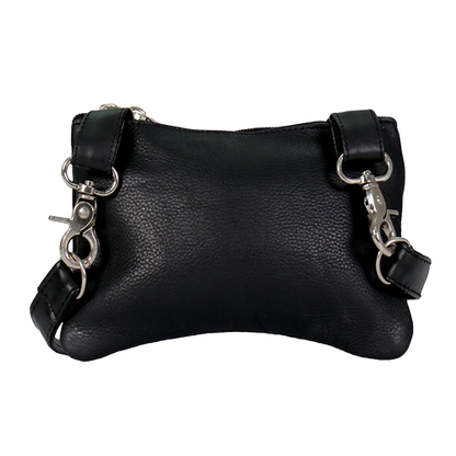 Motorcycle Skull Pouch With Adjustable Strap