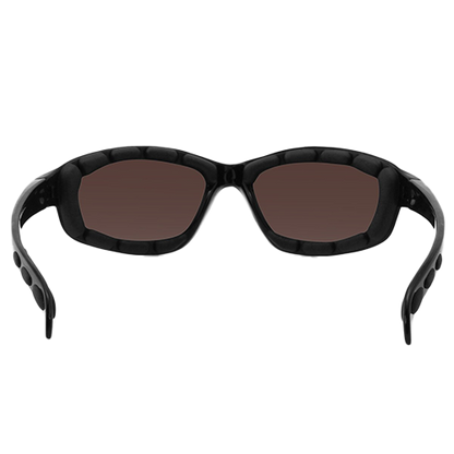 oam lined biker sunglasses with UV protection and yellow mirror finish