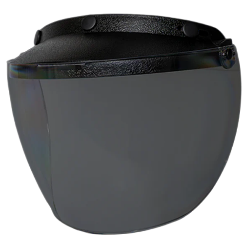 Motorcycle Helmet Smoke Flip Up Shield 3 Snap Compatible