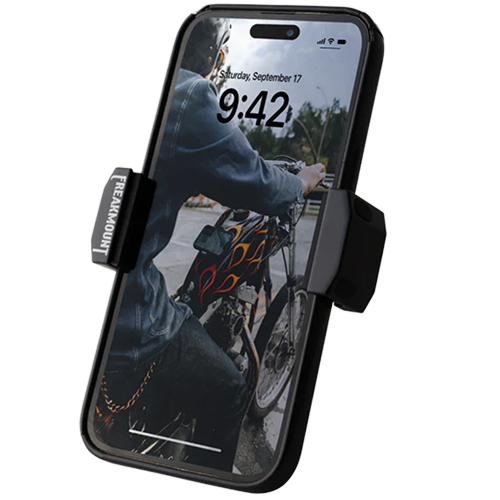 Black Motorcycle Phone Holder – No Installation Needed