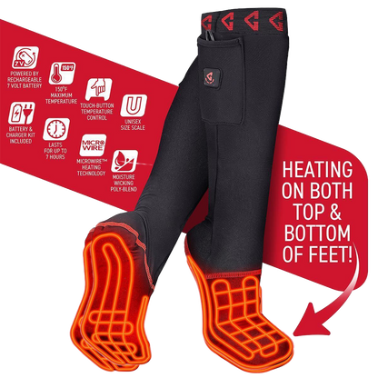 Gerbing Heated Sock Liners – Long-Cut Fit & Moisture-Wicking Fabric