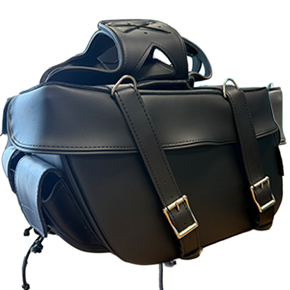 Hot Leathers Extra Large PVC Saddle Bags – 16x11x6 Pair