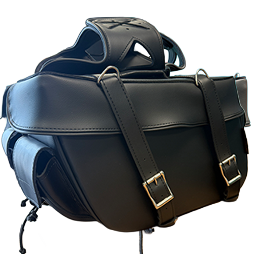 Hot Leathers Extra Large PVC Saddle Bags – 16x11x6 Pair
