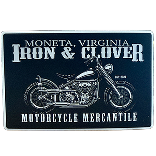 Iron & Clover Motorcycle Mercantile Sticker 🖤🔥