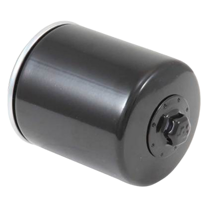 A black K&N KN-170 oil filter for motorcycle engines.