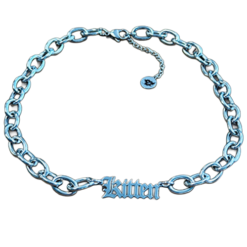 19 inch stainless steel Kitten choker necklace