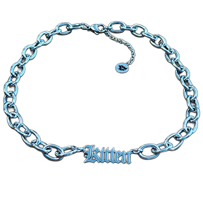 19 inch stainless steel Kitten choker necklace