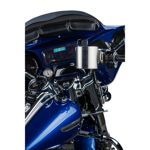 Kruzer Kaddy King Kaddy Perch Mount Holder XL in chrome on motorcycle handlebars