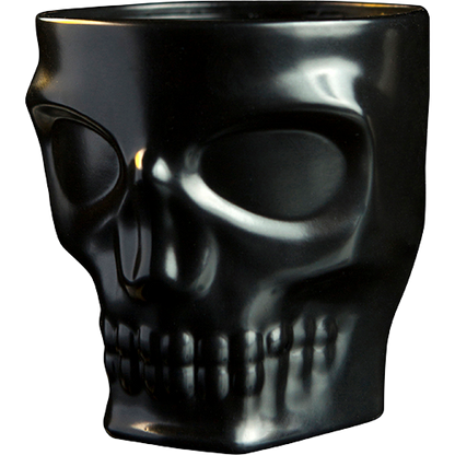 Kruzer Kaddy Skull Bar Mount Holder in black on motorcycle handlebars