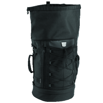 Weather-resistant motorcycle luggage bag with removable rain cover