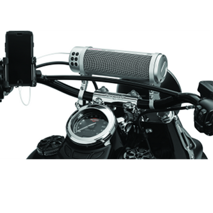 Motorcycle handlebar-mounted Bluetooth sound bar speaker system