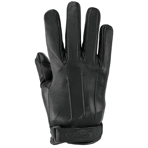 A single black Laredo leather glove with visible stitching and a wrist strap.
