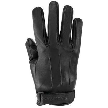 A single black Laredo leather glove with visible stitching and a wrist strap.