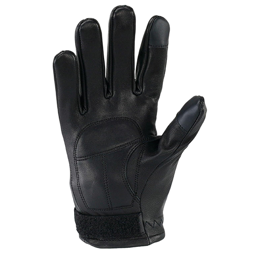 Touchscreen-compatible leather riding gloves