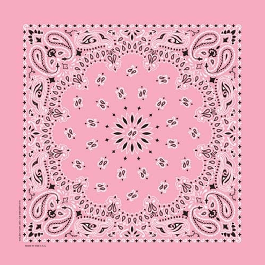 22 Inch Pink Cotton Bandana