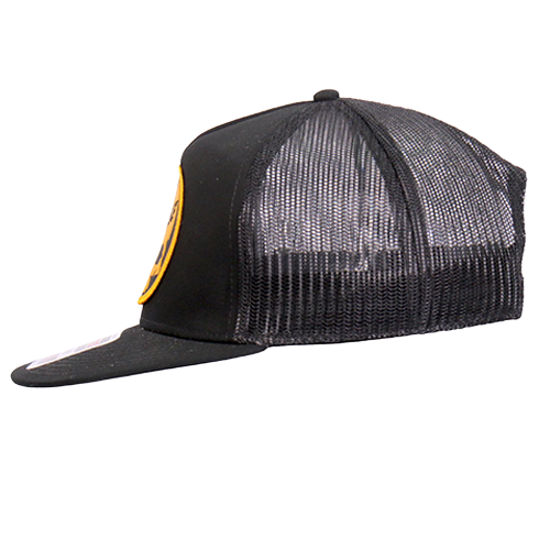 Black Snapback Cap With Lost Cause Patch Side View