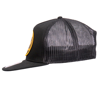 Black Snapback Cap With Lost Cause Patch Side View