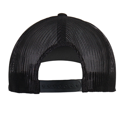 Black Snapback Cap With Lost Cause Patch Back View