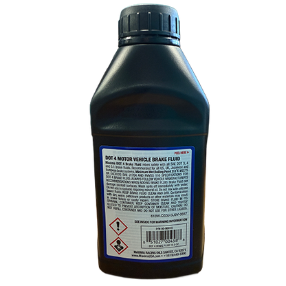 DOT 4 glycol brake fluid for motorcycles and performance vehicles