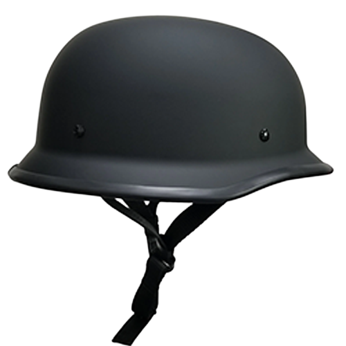 Black German Style Helmet DOT Approved By Crazy Al’s