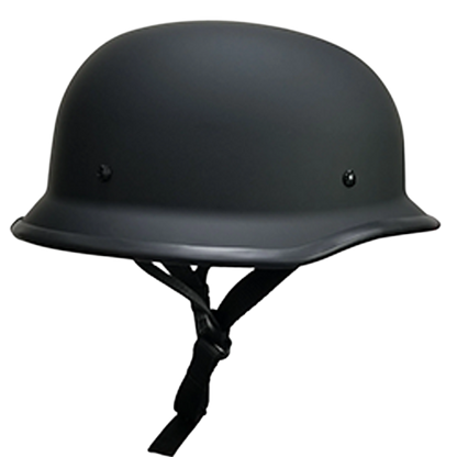 Black German Style Helmet DOT Approved By Crazy Al’s