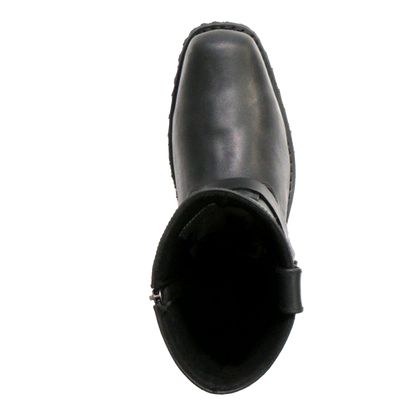 Mens Waterproof Leather Motorcycle Boot With Harness Strap Top View