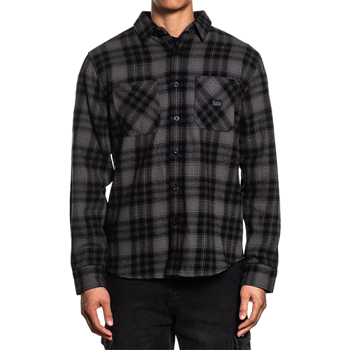 Men’s Sullen Buckhead Flannel in gray and black plaid