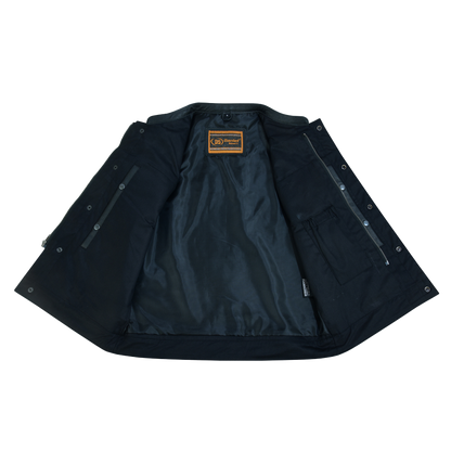 Cowhide Concealed Carry Biker Vest For Men