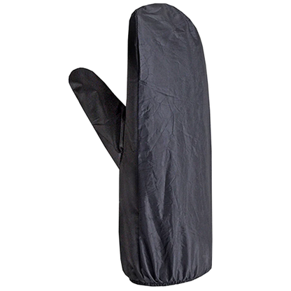 Men’s gauntlet motorcycle gloves with hidden emergency rain cover