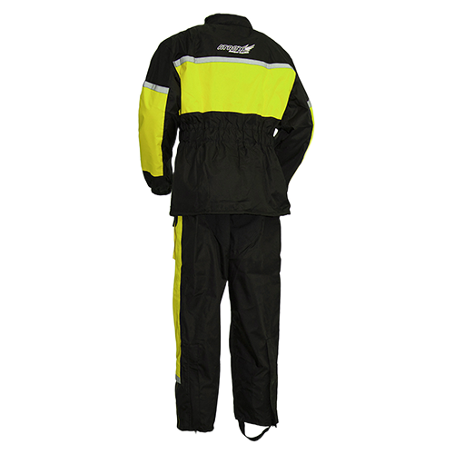 Men’s Ripstop Breathable Rain Suit – Black & Hi-Vis Yellow Waterproof Set