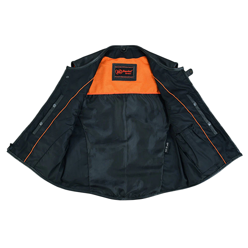 Black SWAT Style Motorcycle Vest With Concealed Carry Pockets