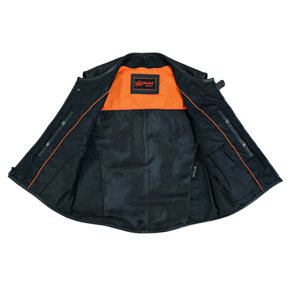 Black SWAT Style Motorcycle Vest With Concealed Carry Pockets
